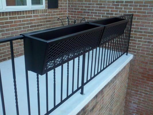 Custom flower boxes and railing