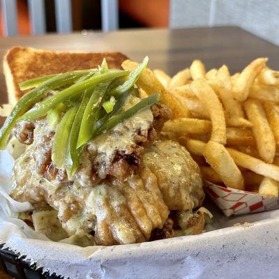 Booze Burger and Fries