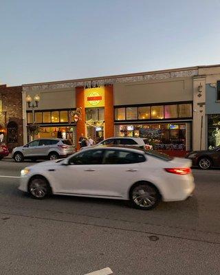 The street in front -- one of F'ville's favorite hangouts.