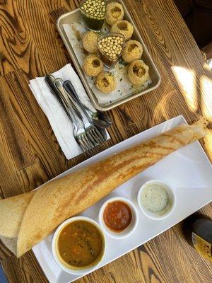 23. Butter Masala Dosa and 02. Pani Puri Shots (8 pcs)