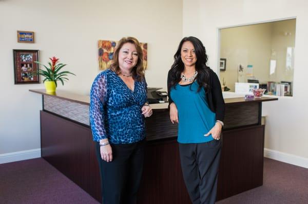 Jen & I in our new office.