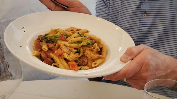 Louisiana Andoule Sausage Pasta