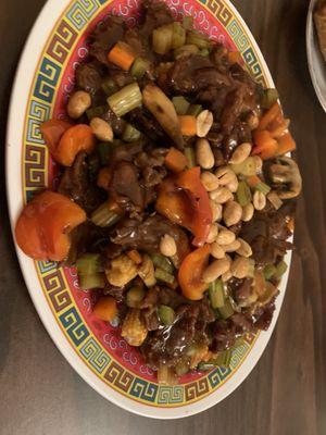 Kung pao beef , we asked for extra spicy