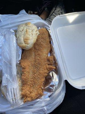 Fried catfish for breakfast, delicious!