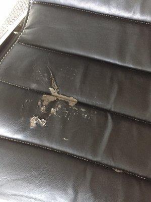 Ruined leather chair