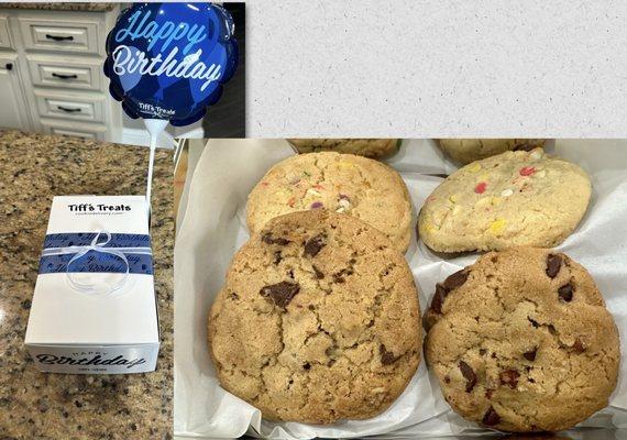 Dozen mixed cookies with Happy Birthday packaging