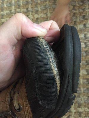 Soles that were absolutely destroyed - my son couldn't wear