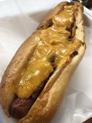 Foot long All beef Hot Dogs add Cheese, Meat Sauce, Onion or any toppings your Soul desires