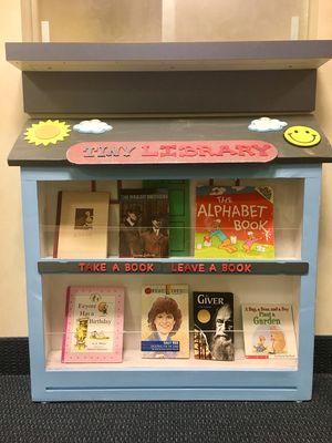 "Take a Book Leave a Book!!                   At Orchard Pediatrics our Tiny Library is always full!