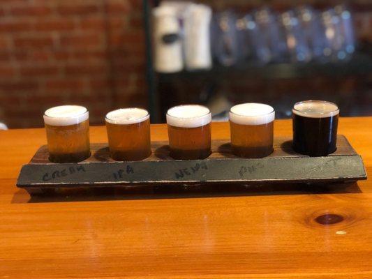 My beer flight