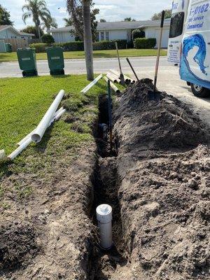 Sewer replacement.