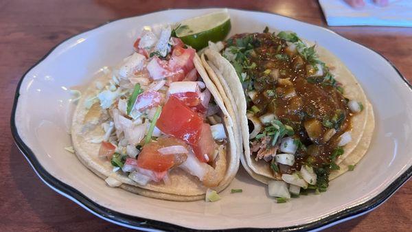 Tacos de Pescado y Pollo