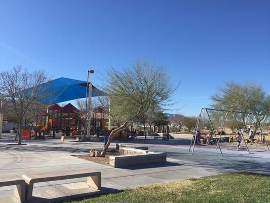 Swings and playground