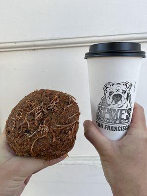 Carrot Bran Muffin + Dirty Chai Tea Latte