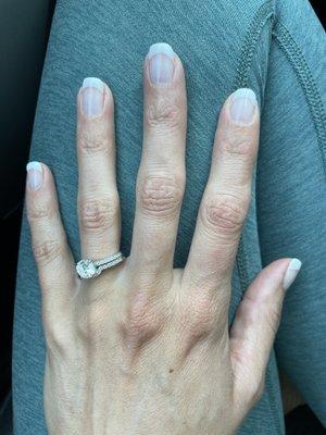 Shellac French tip manicure by Kevin