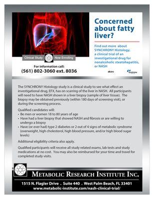 NASH (Fatty Liver) Clinical Study