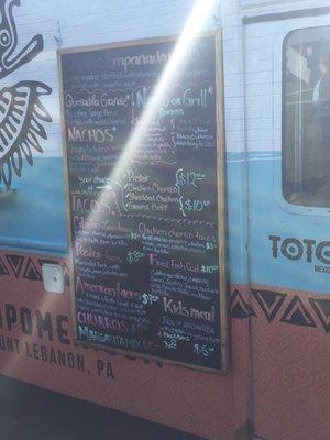 Totopo menu 10/17/2020