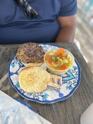 Factory Burger, Chicken and Rice Soup