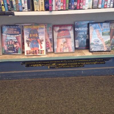 My favorite thing about this place is how they chose to sort their huge collection of DVDs.