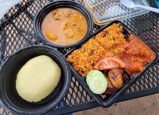 Fufu & Peanut Butter Soup (4 stars) and Jollof  Rice (4.5 stars)