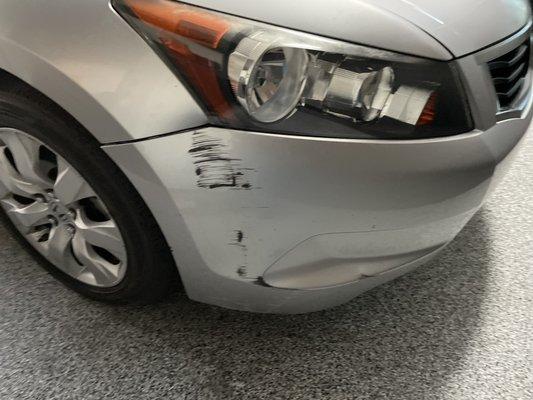 Damaged Bumper