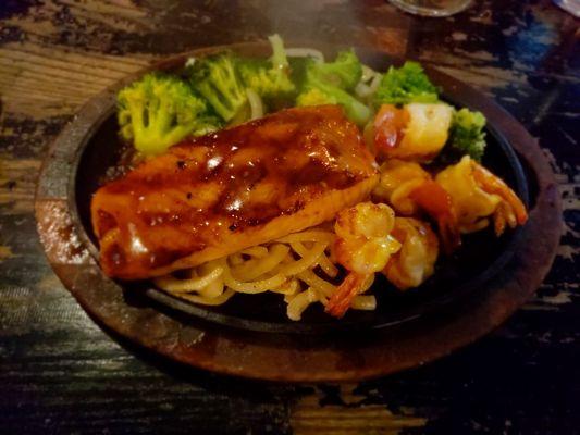 Salmon and Shrimp Skillet