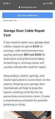 Get an estimate first from someone else for a SPECIFIC named repair/replacement. Google will provide average cost ranges.