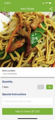 Roast Pork Lo Mein