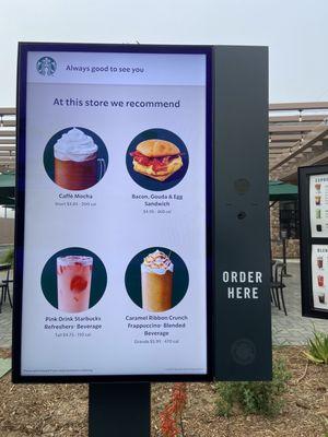 Order Screen at Drive-Through