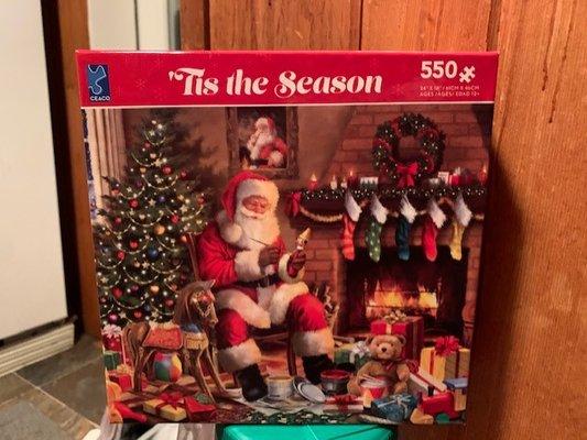 A difficult to find puzzle with Santa on it.