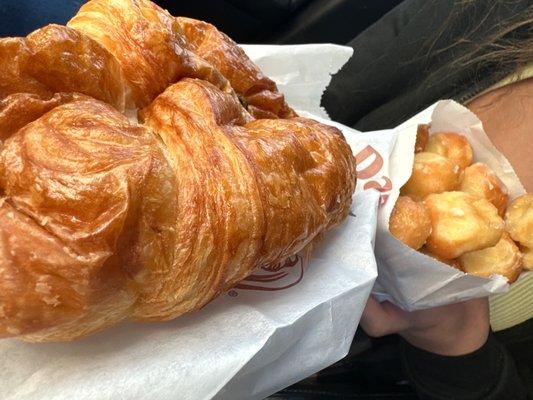 THE BEST ham & cheese croissant and donut holes