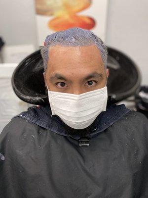 Men's hair coloring