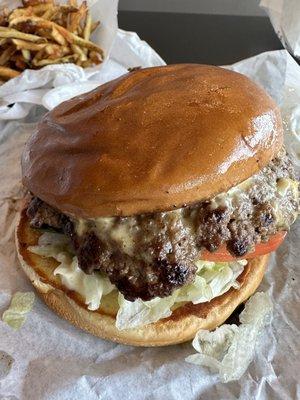 Single Onion Burger with Cheese