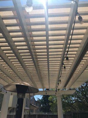 UV pergola cover installed