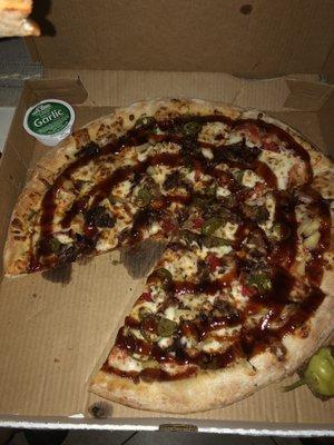 Killens pulled pork pizza