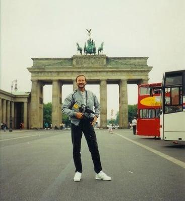 John filming on location in Germany.