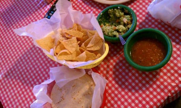 Some guacamole and chips from Nenas.that food is the best food .