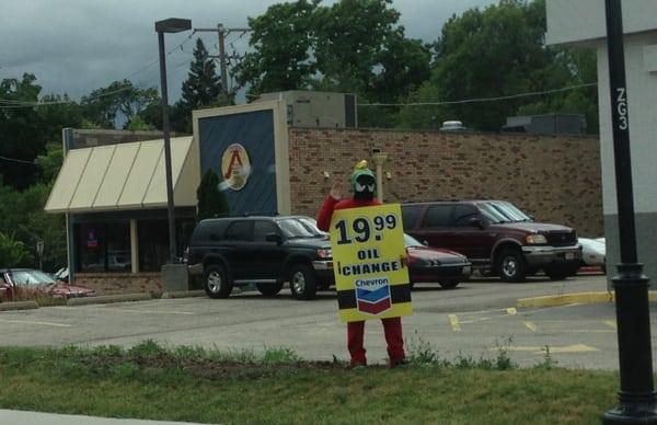 Do you really want a place that puts their technicians outside in Marvin the Martian and other costumes working on your vehicle?