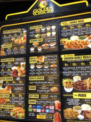 Golden Chick Menu