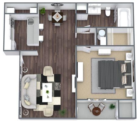 1 Bedroom, 750 SQFT