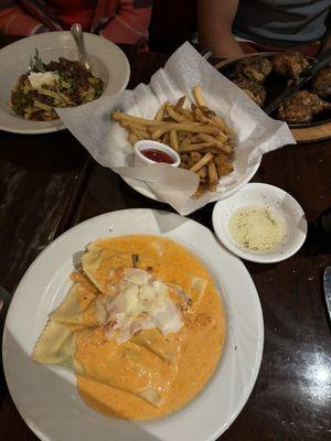 Homemade Ravioli, Chicken, short rib pasta