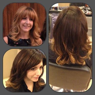 From blonde to dark with dip-dyed ends by Kristy