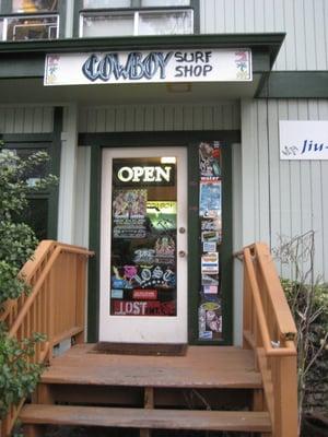 The entrance to the shop.