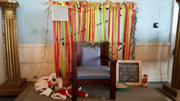 Selfie/photo booth! Complete with holiday props!