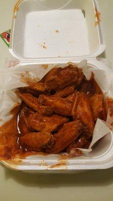 20 wings fire all flats had a great flavor