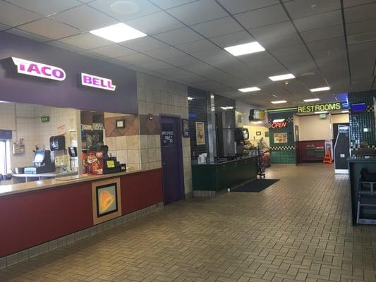 A Taco Bell and a Subway inside!