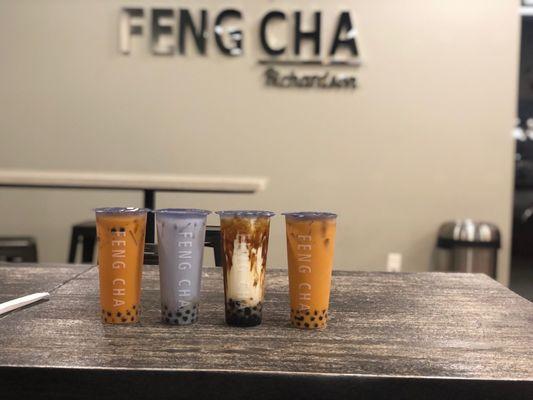 Thai Milk Tea, Taro Milk Tea,  Dirty Boba