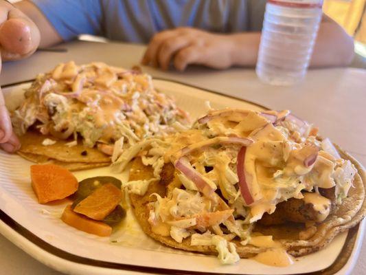 Breaded/Empanizado Shrimp tacos