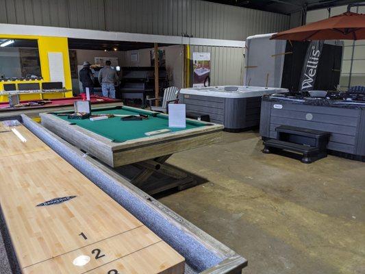 Hot Tubs, Pool Tables, Shuffleboard Tables