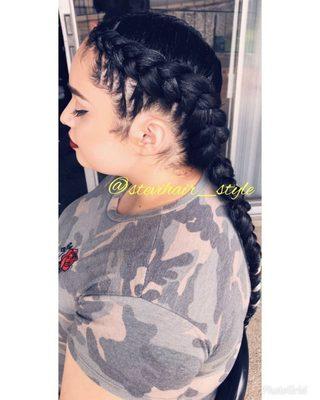 2 french braids